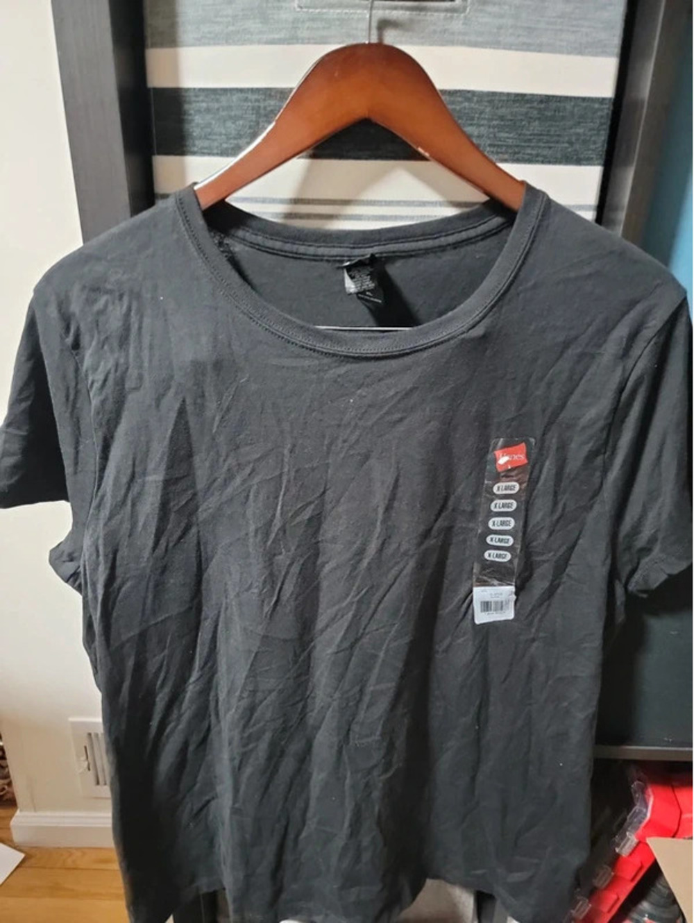 Mens hanes XL black nano T shirt